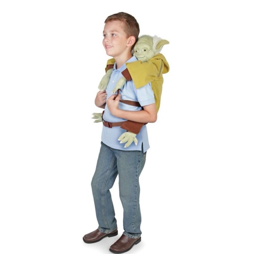 Green and Brown Disney Yoda Plush Backpack - Picture 3 of 5